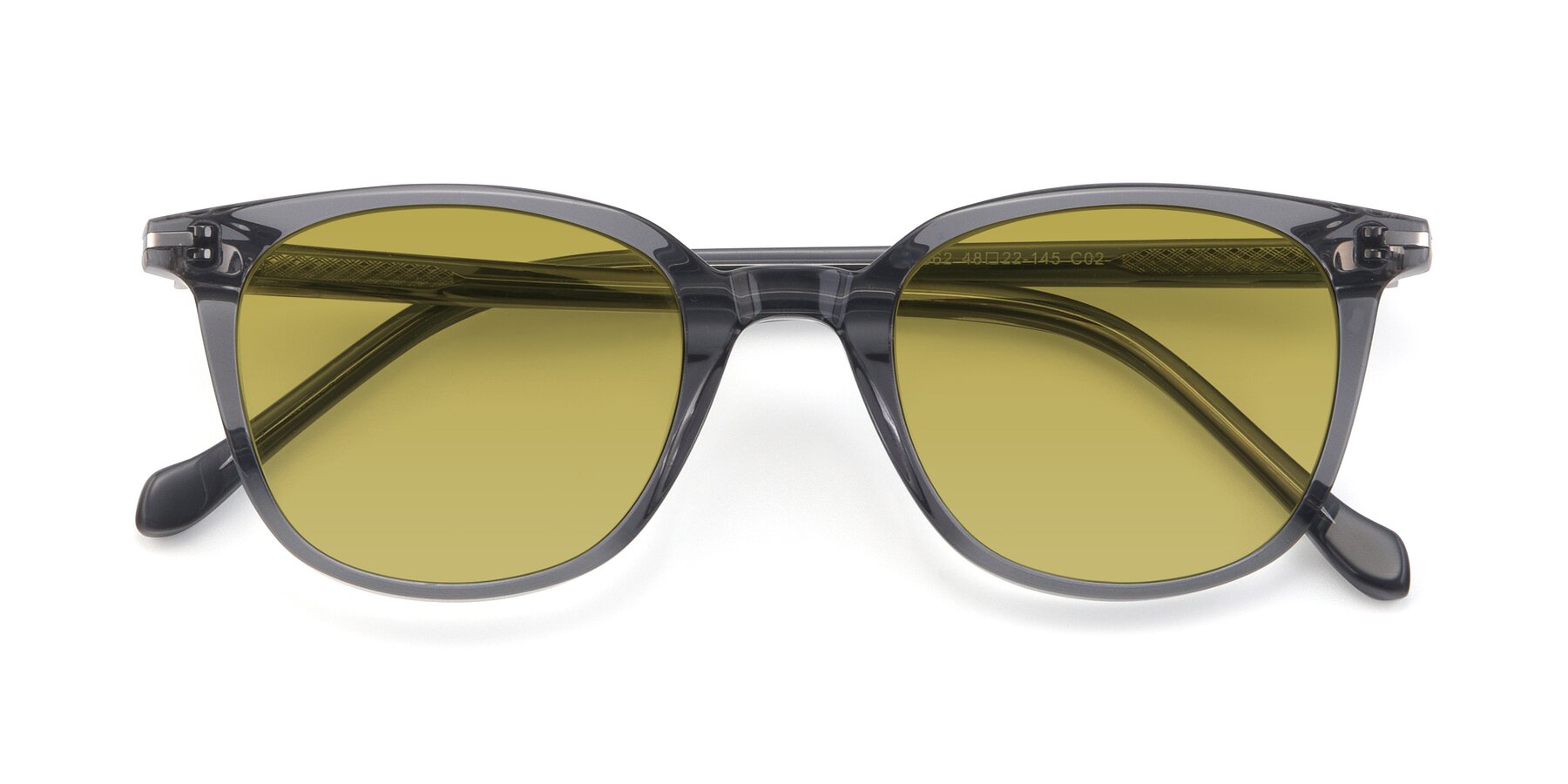 Folded Front of 17562 in Transparent Grey with Champagne Tinted Lenses