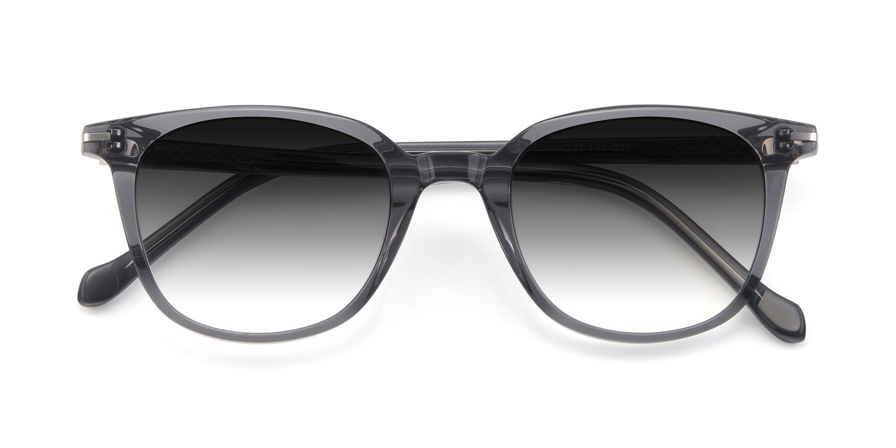 Folded Front of 17562 in Transparent Grey with Gray Gradient Lenses