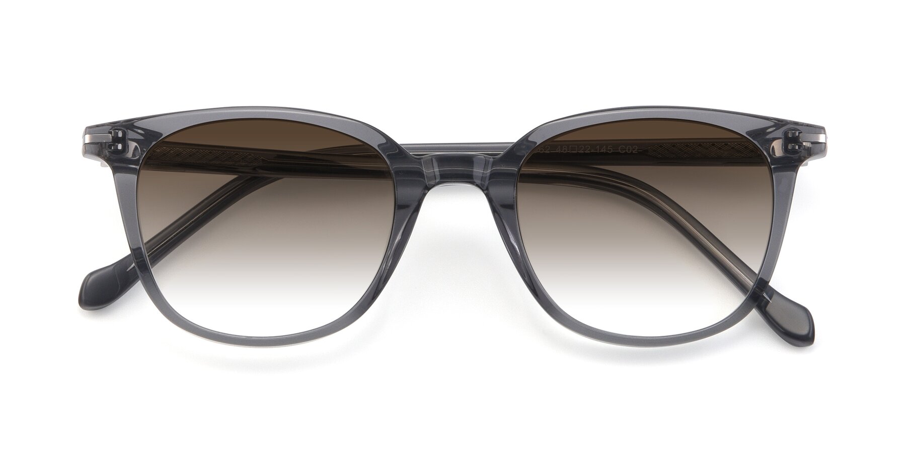 Folded Front of 17562 in Transparent Grey with Brown Gradient Lenses