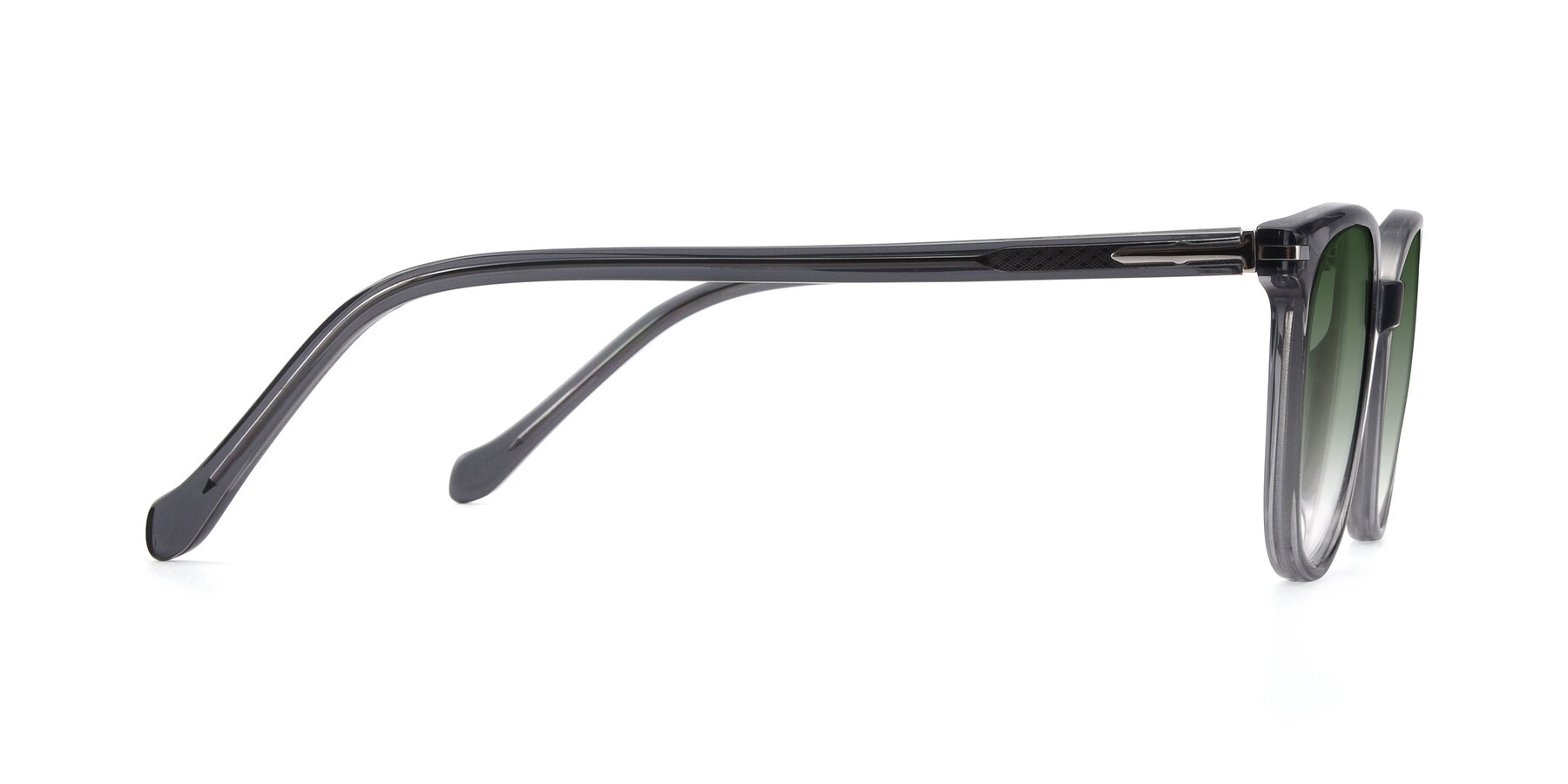 Transparent Grey HornRimmed Wayfarer Square Gradient Sunglasses with