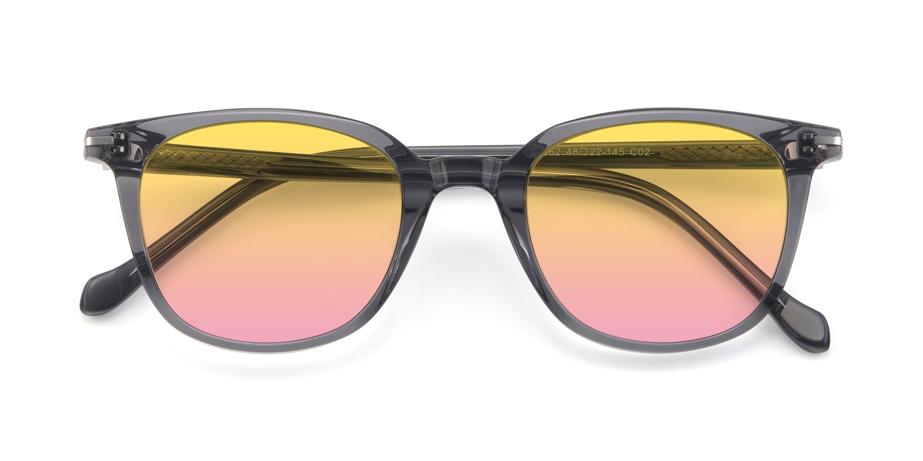Folded Front of 17562 in Transparent Grey with Yellow / Pink Gradient Lenses