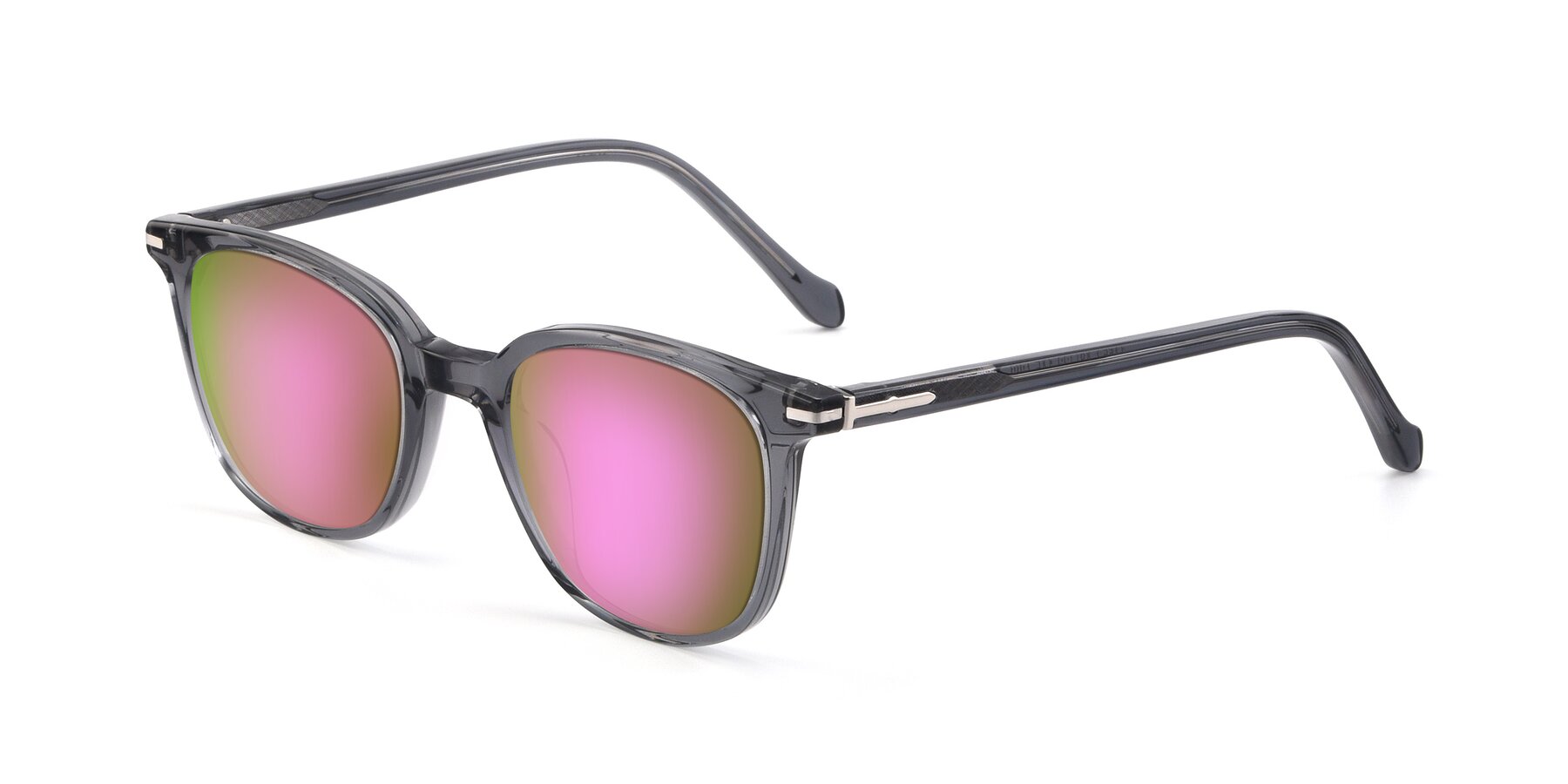 Angle of 17562 in Transparent Grey with Pink Mirrored Lenses