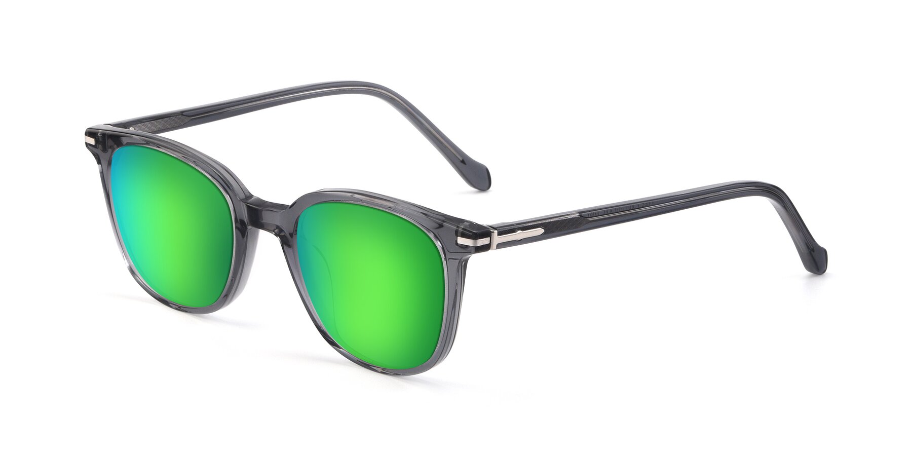Angle of 17562 in Transparent Grey with Green Mirrored Lenses