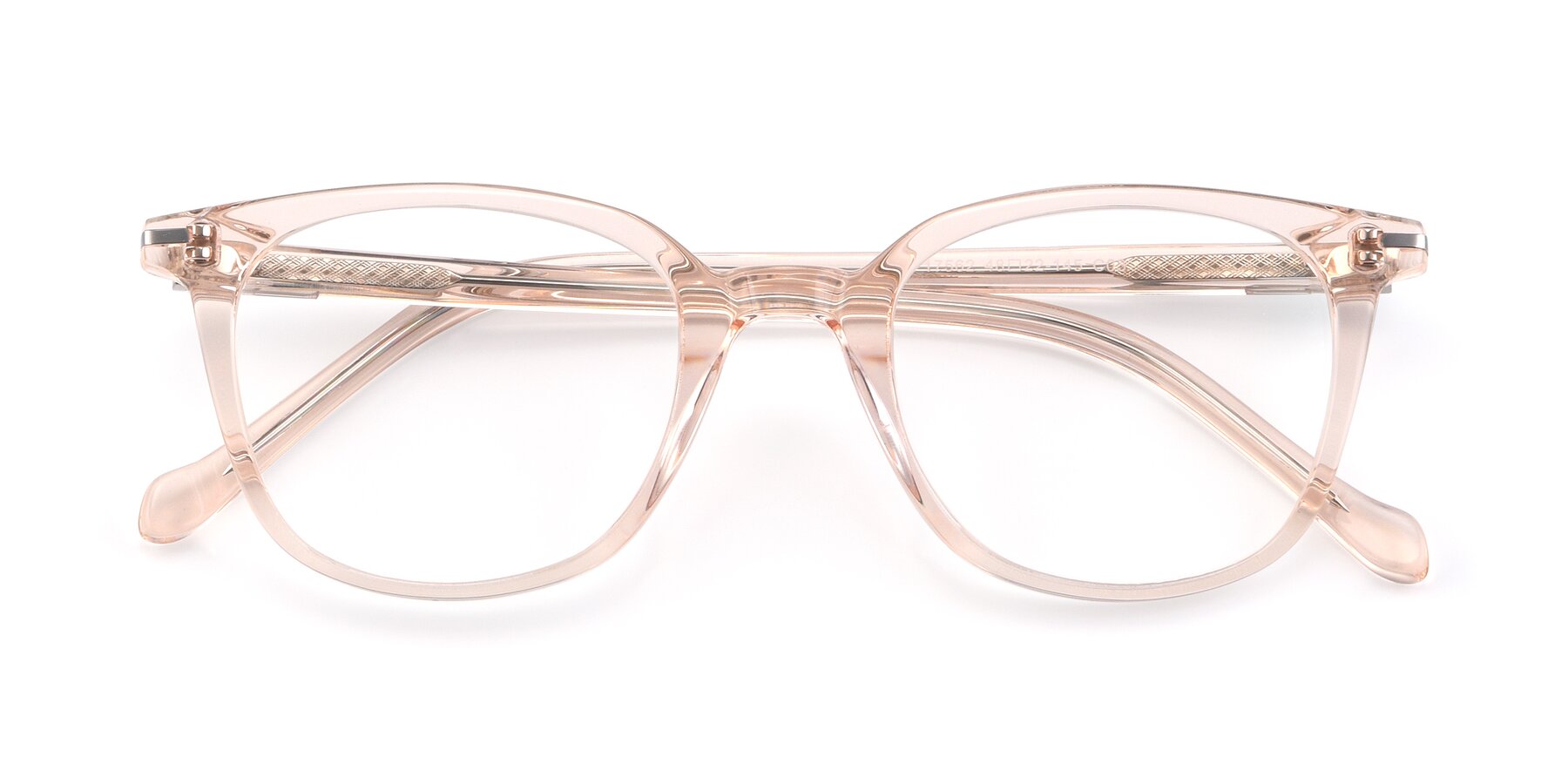 Folded Front of 17562 in Transparent Pink with Clear Blue Light Blocking Lenses