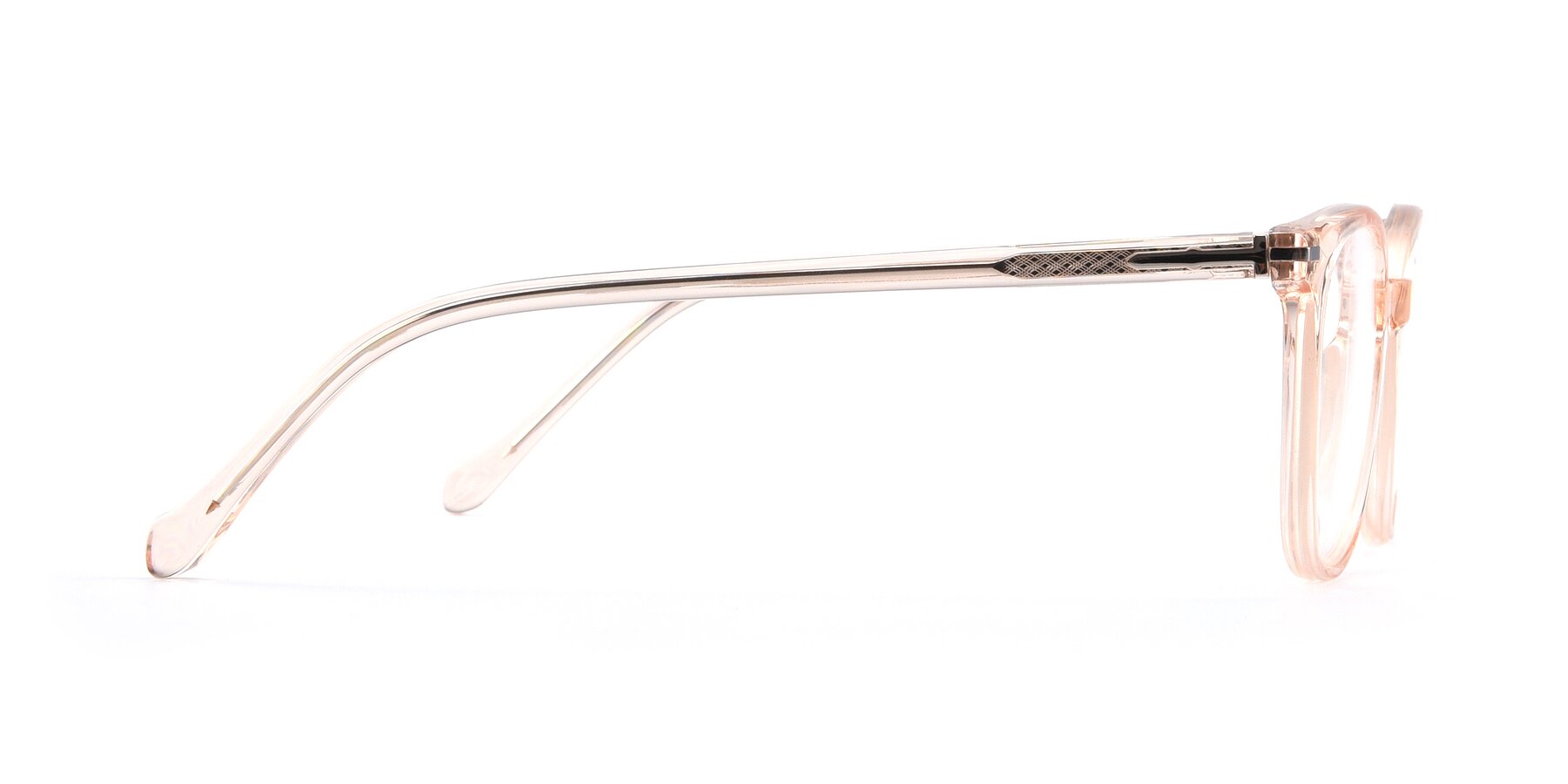 Side of 17562 in Transparent Pink with Clear Reading Eyeglass Lenses