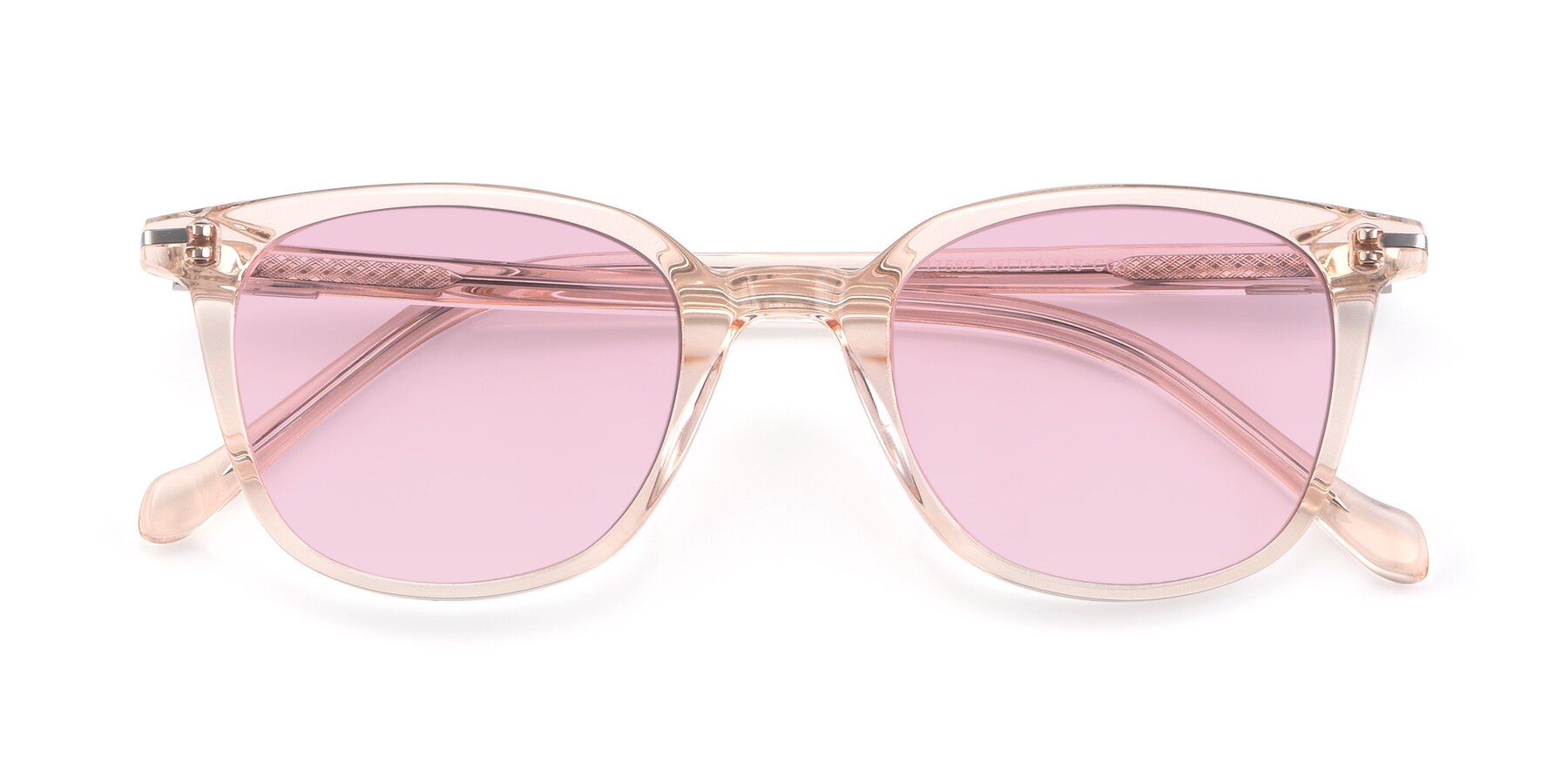 Folded Front of 17562 in Transparent Pink with Light Pink Tinted Lenses