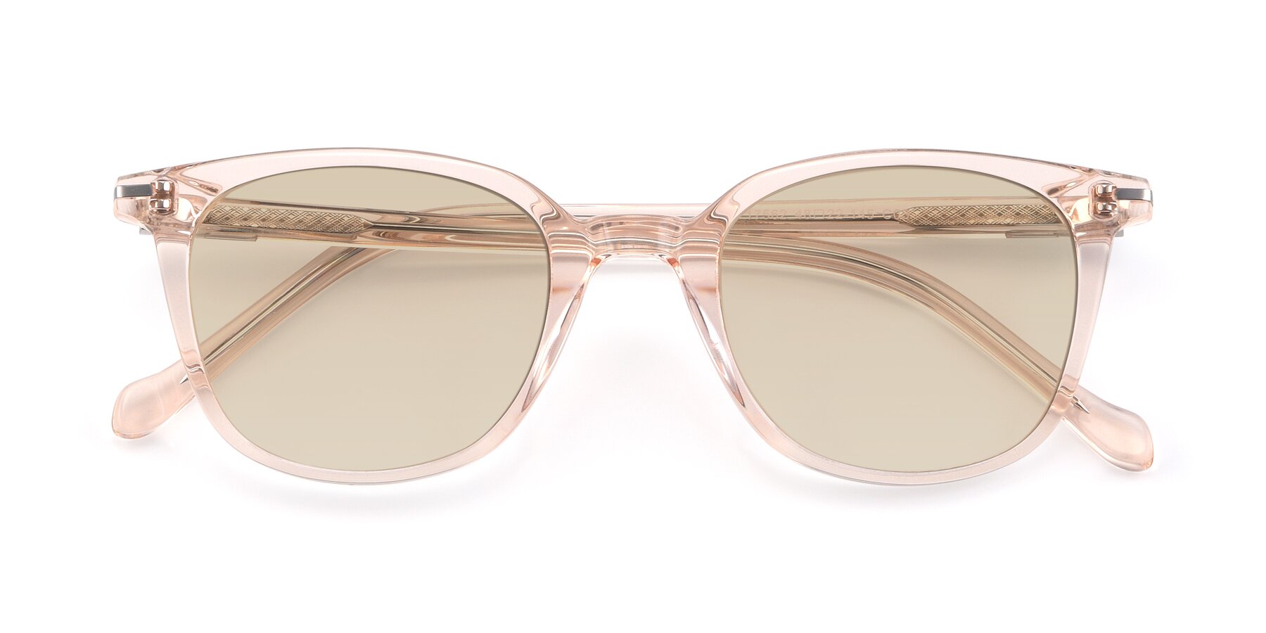Folded Front of 17562 in Transparent Pink with Light Brown Tinted Lenses