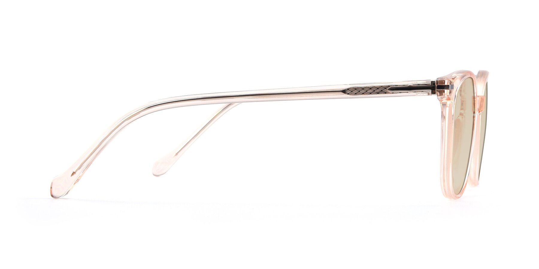 Side of 17562 in Transparent Pink with Light Brown Tinted Lenses