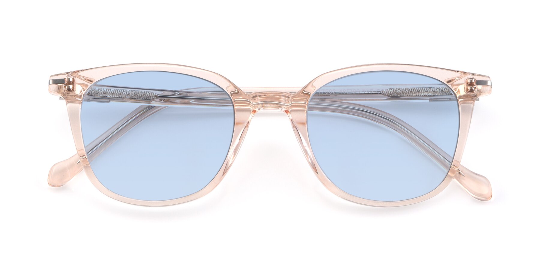 Folded Front of 17562 in Transparent Pink with Light Blue Tinted Lenses