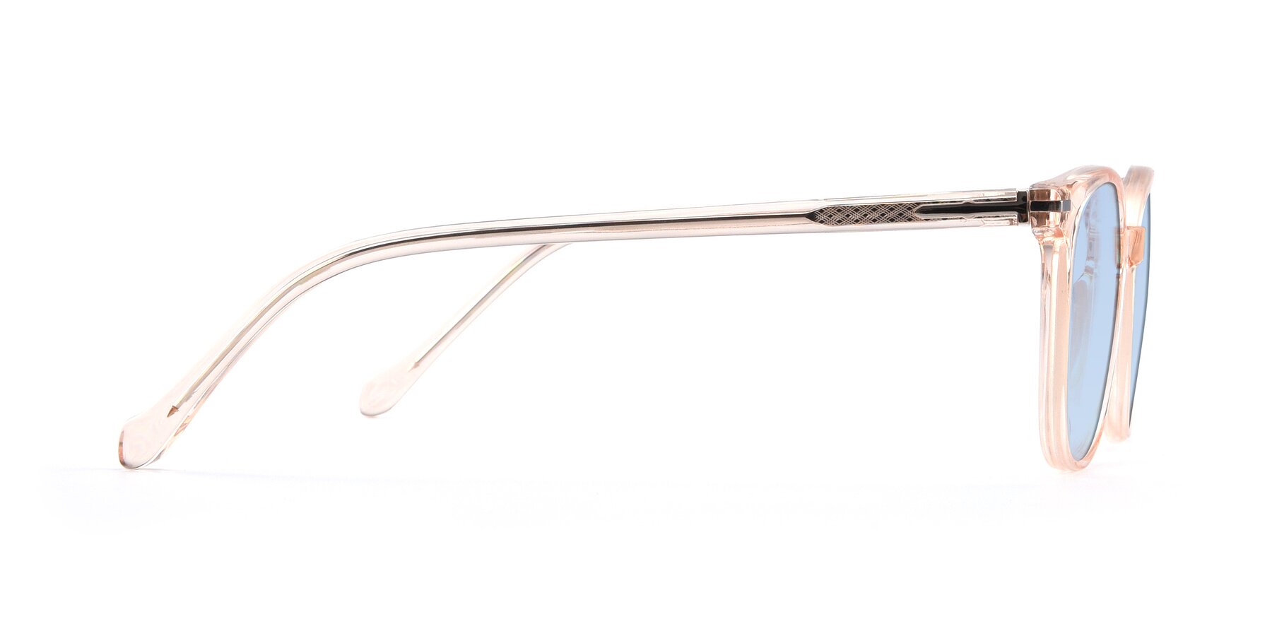 Side of 17562 in Transparent Pink with Light Blue Tinted Lenses
