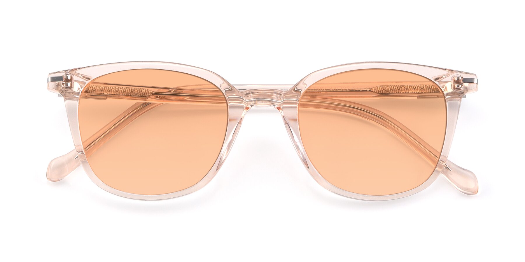 Folded Front of 17562 in Transparent Pink with Light Orange Tinted Lenses