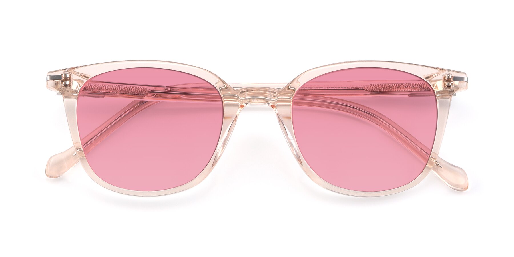 Folded Front of 17562 in Transparent Pink with Pink Tinted Lenses