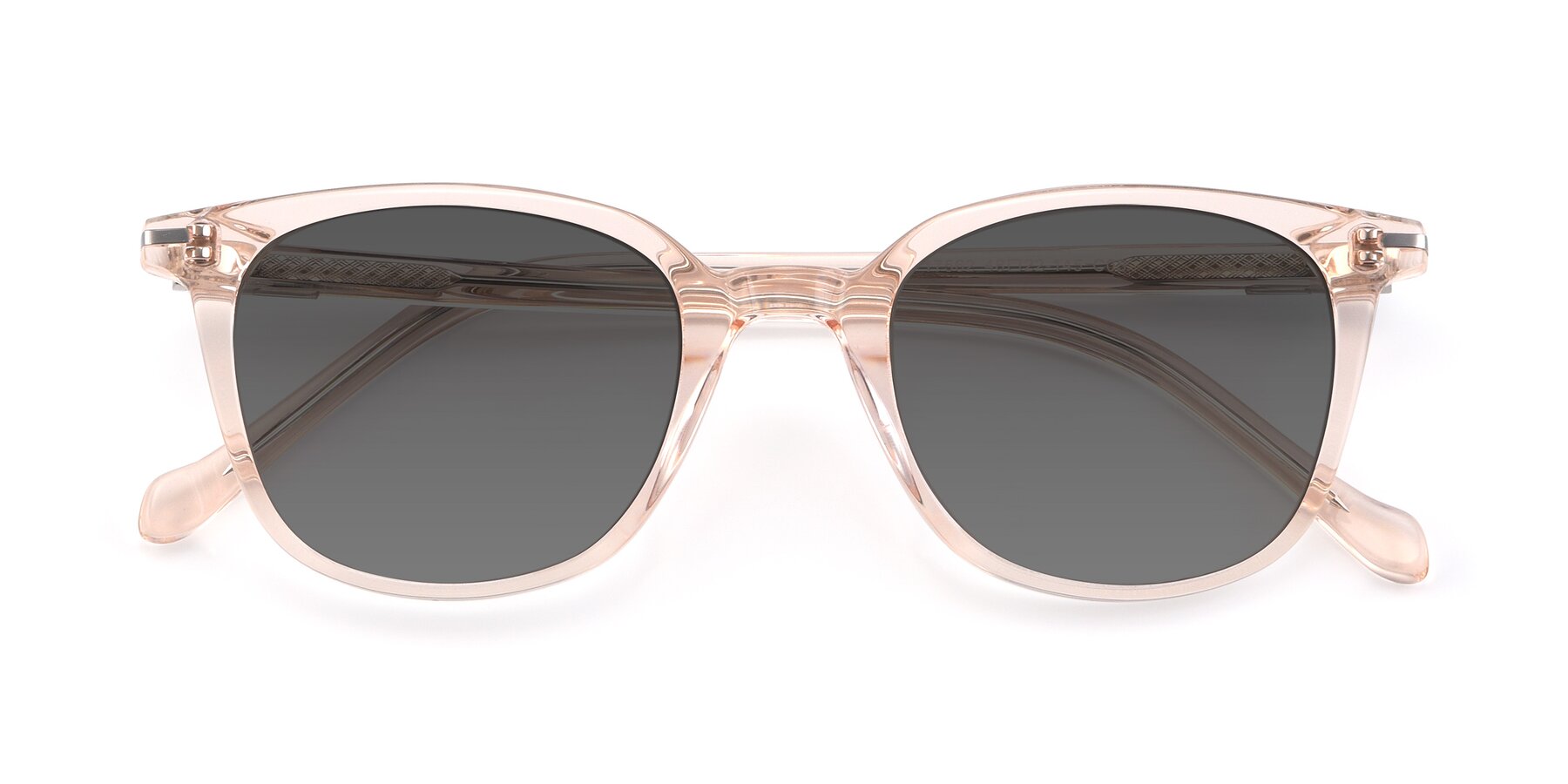 Folded Front of 17562 in Transparent Pink with Medium Gray Tinted Lenses