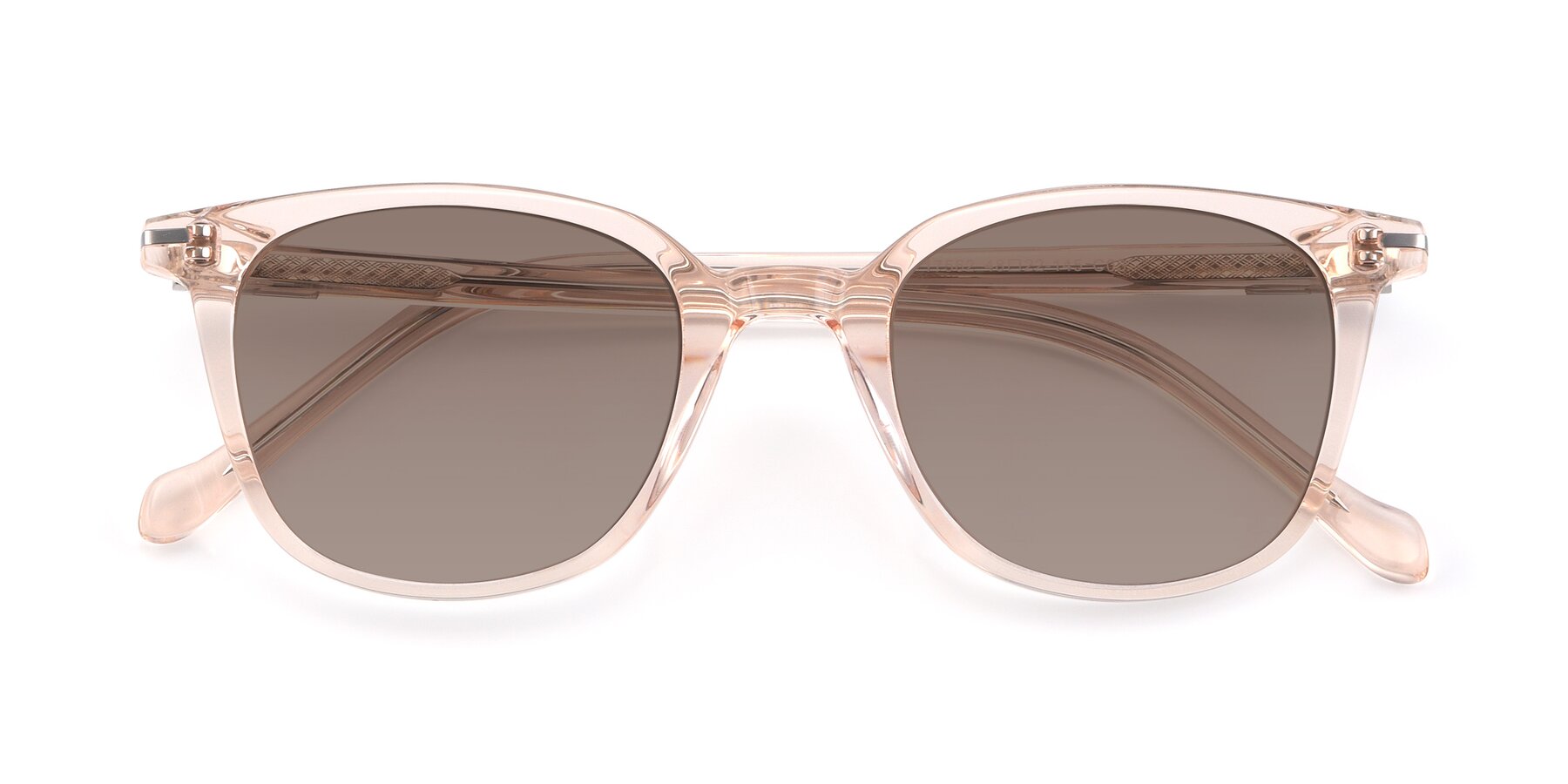 Folded Front of 17562 in Transparent Pink with Medium Brown Tinted Lenses