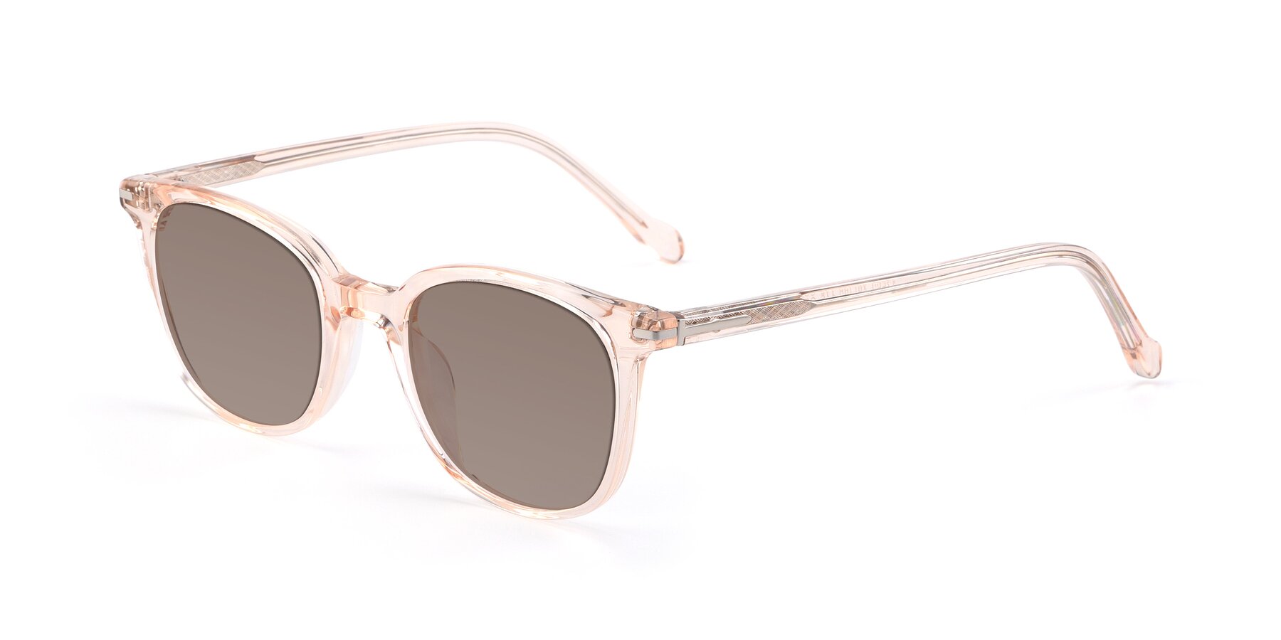Angle of 17562 in Transparent Pink with Medium Brown Tinted Lenses