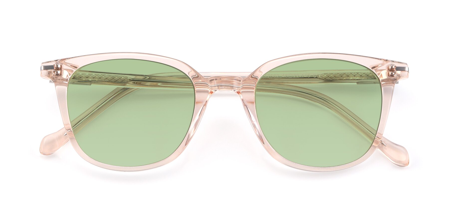 Folded Front of 17562 in Transparent Pink with Medium Green Tinted Lenses