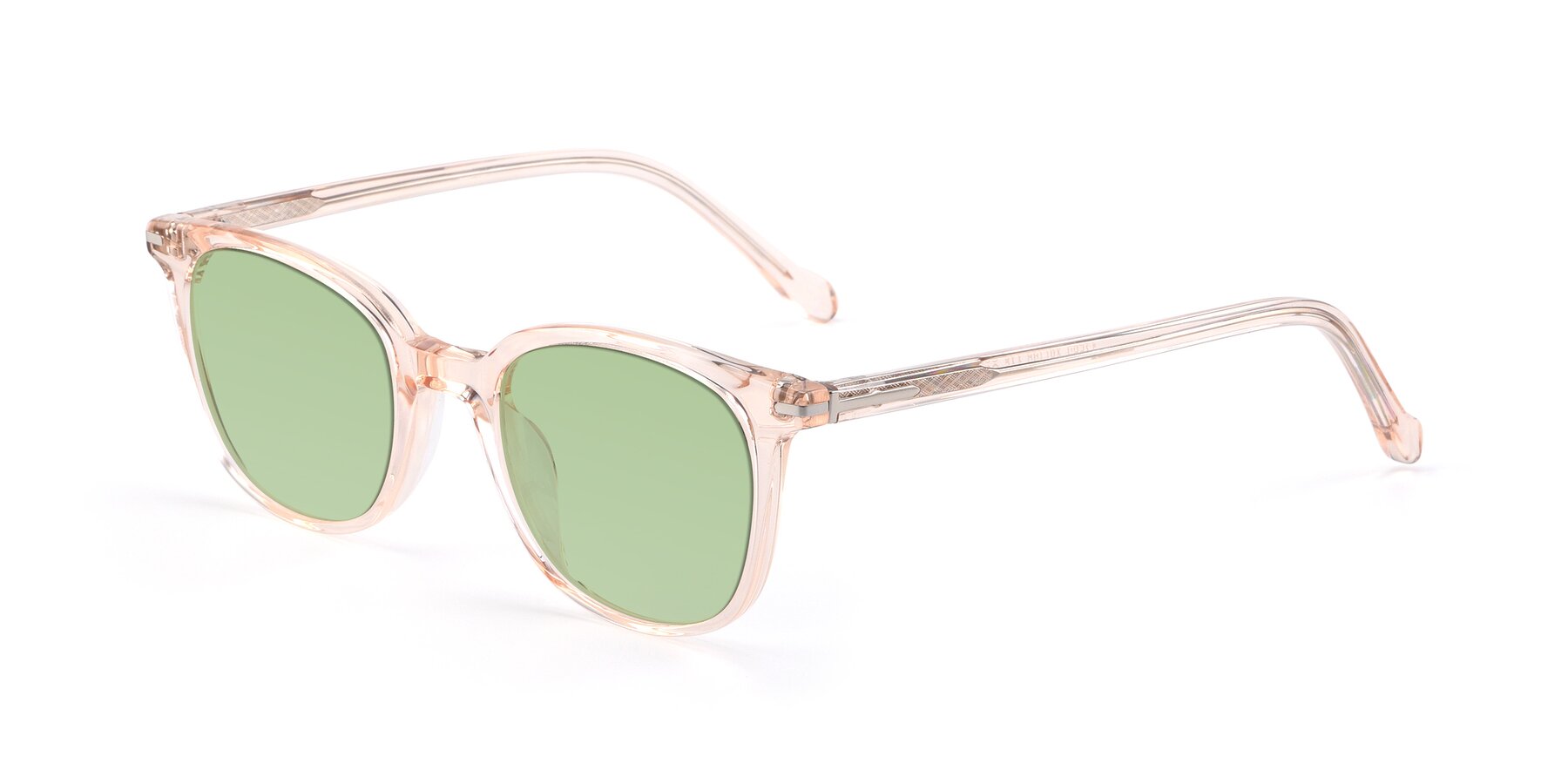 Angle of 17562 in Transparent Pink with Medium Green Tinted Lenses