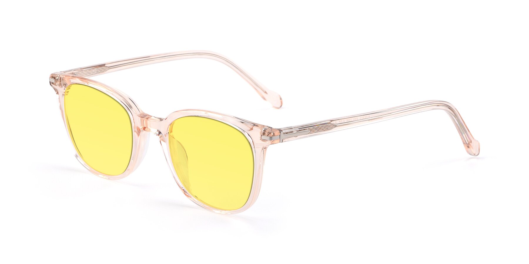 Angle of 17562 in Transparent Pink with Medium Yellow Tinted Lenses
