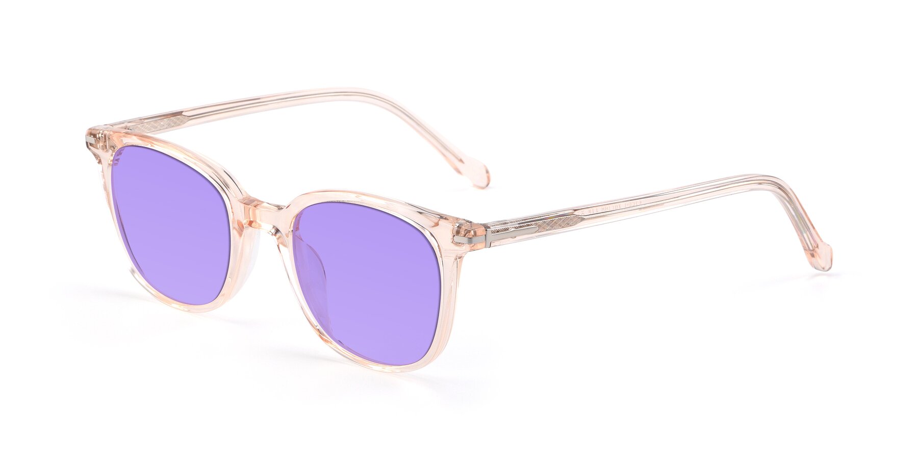 Angle of 17562 in Transparent Pink with Medium Purple Tinted Lenses
