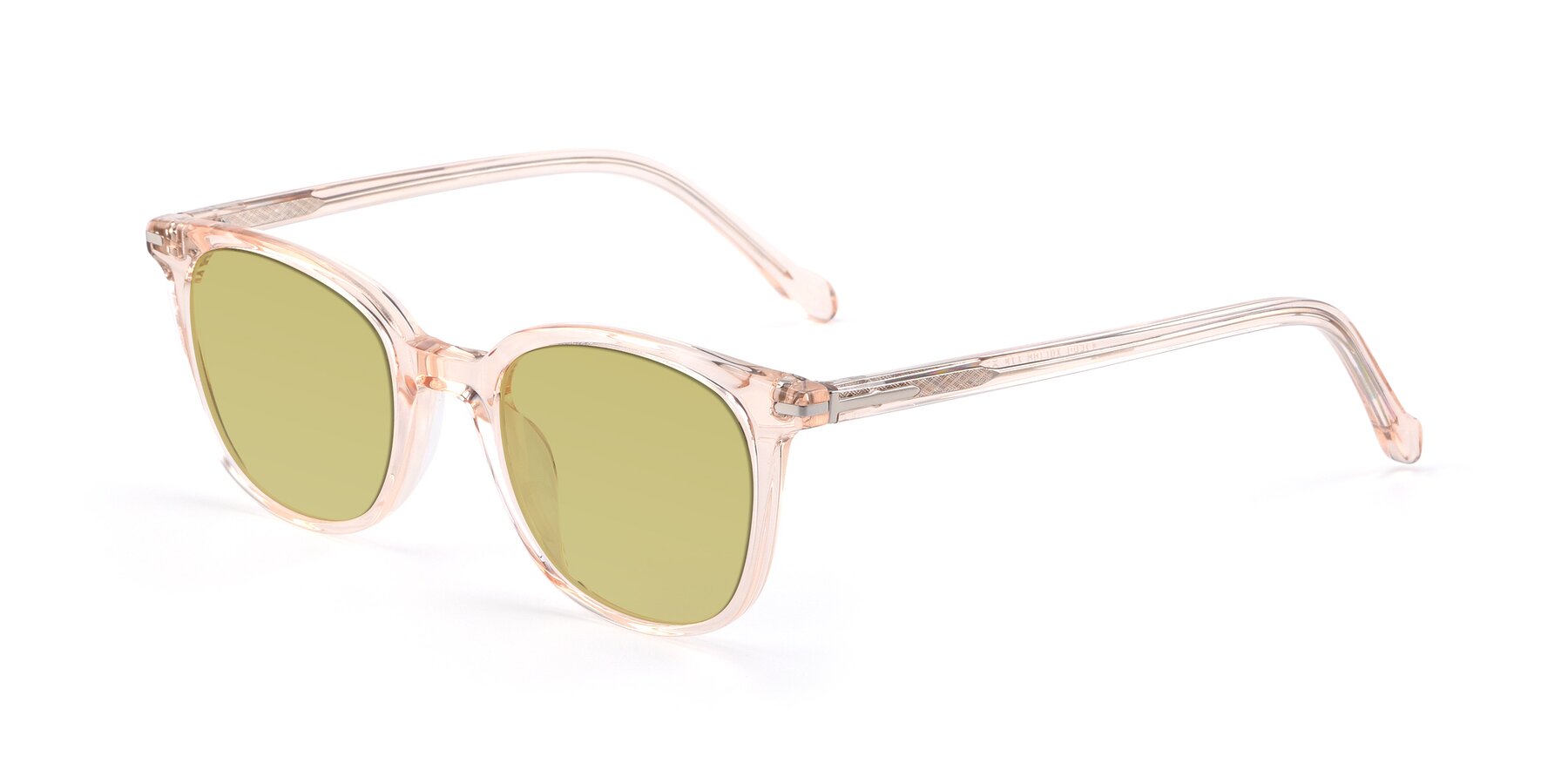 Angle of 17562 in Transparent Pink with Medium Champagne Tinted Lenses