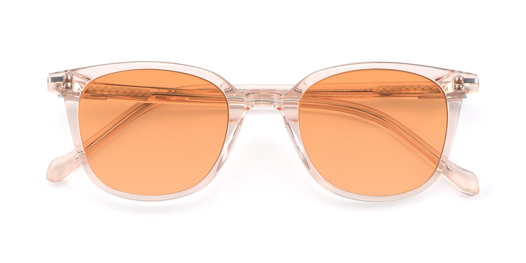 Folded Front of 17562 in Transparent Pink with Medium Orange Tinted Lenses