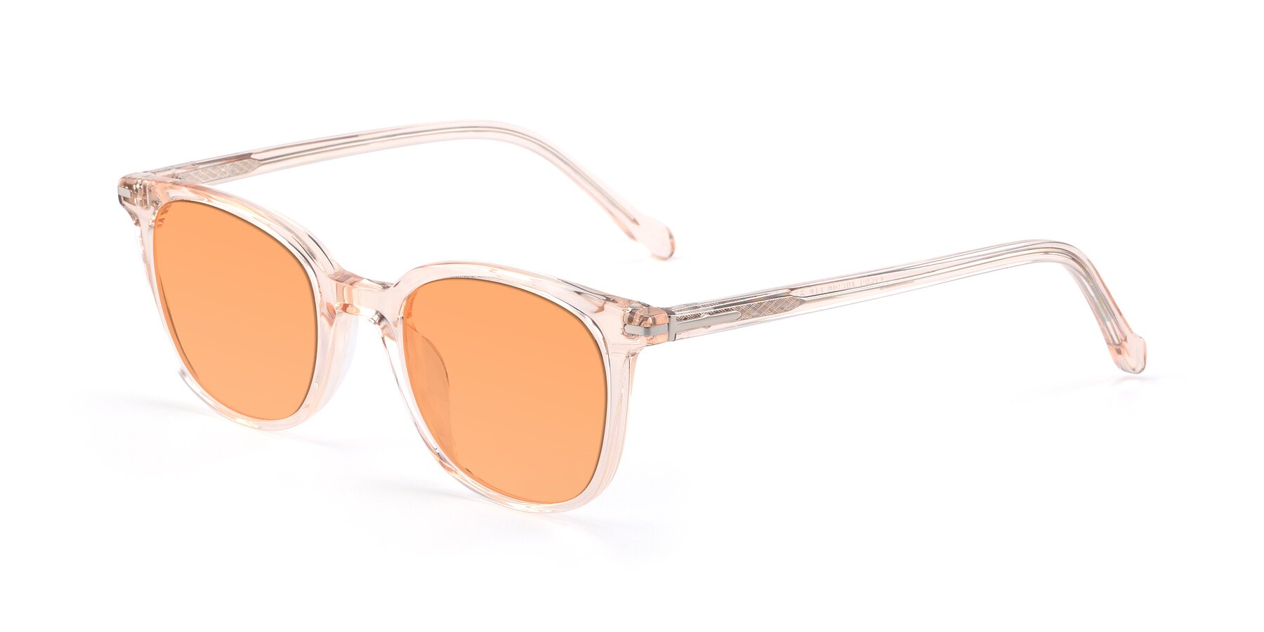 Angle of 17562 in Transparent Pink with Medium Orange Tinted Lenses