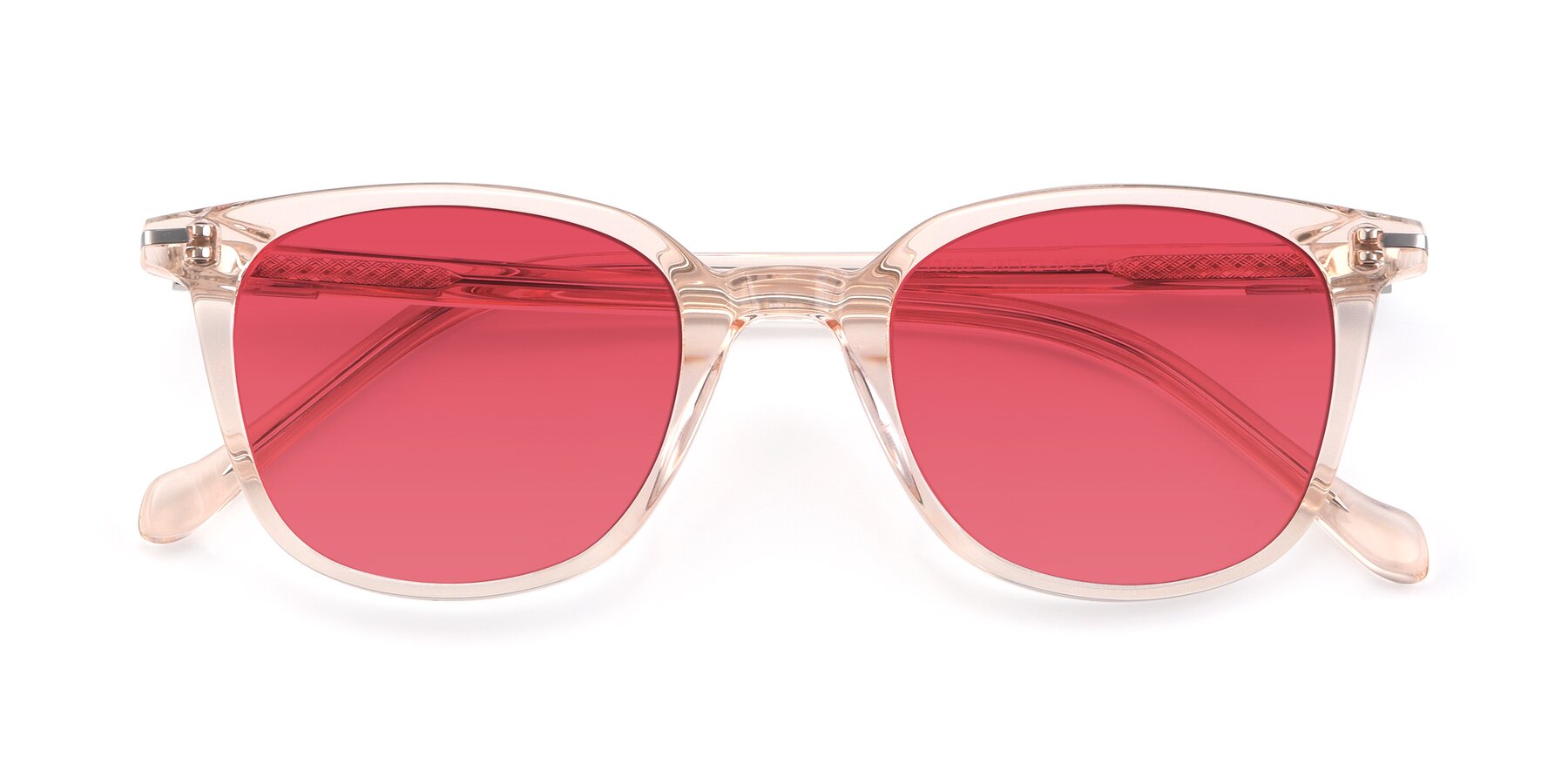 Folded Front of 17562 in Transparent Pink with Red Tinted Lenses