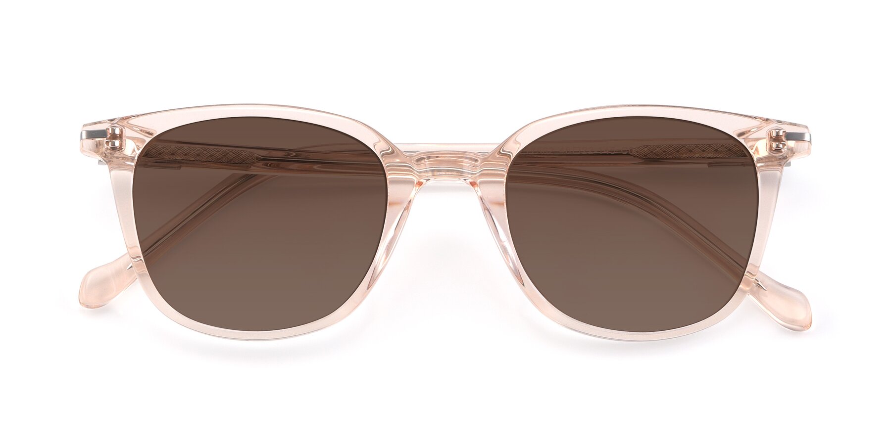 Folded Front of 17562 in Transparent Pink with Brown Tinted Lenses