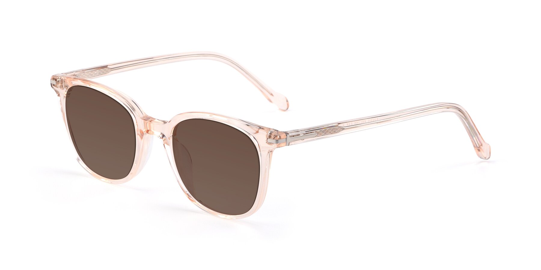 Angle of 17562 in Transparent Pink with Brown Tinted Lenses