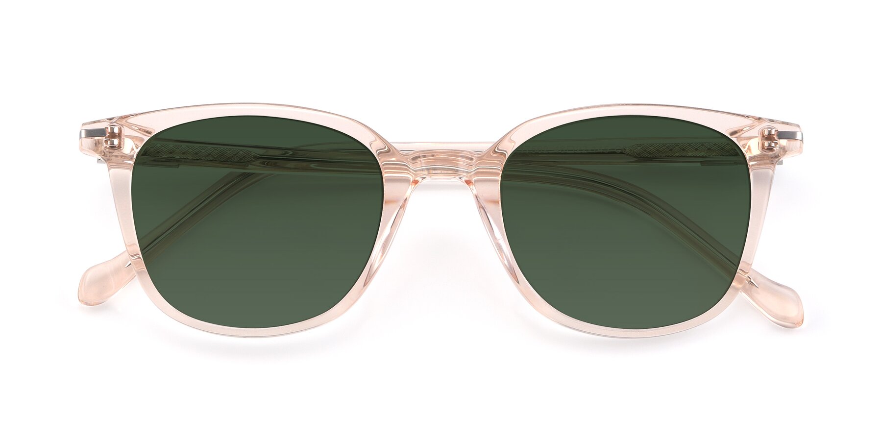 Folded Front of 17562 in Transparent Pink with Green Tinted Lenses
