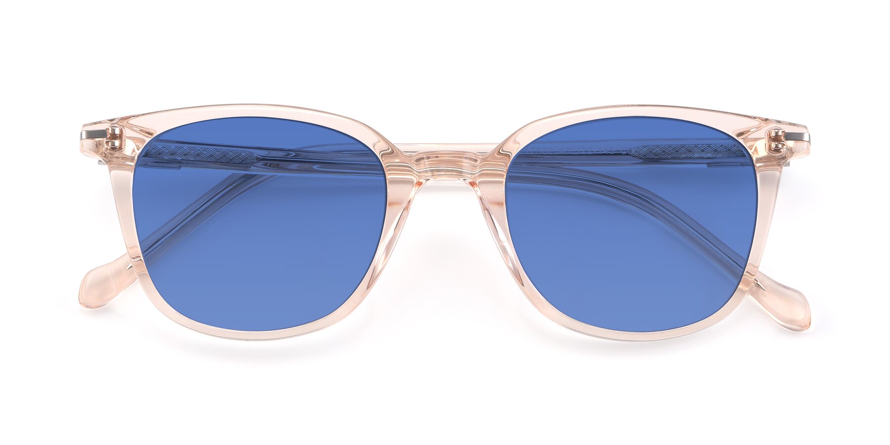 Folded Front of 17562 in Transparent Pink with Blue Tinted Lenses