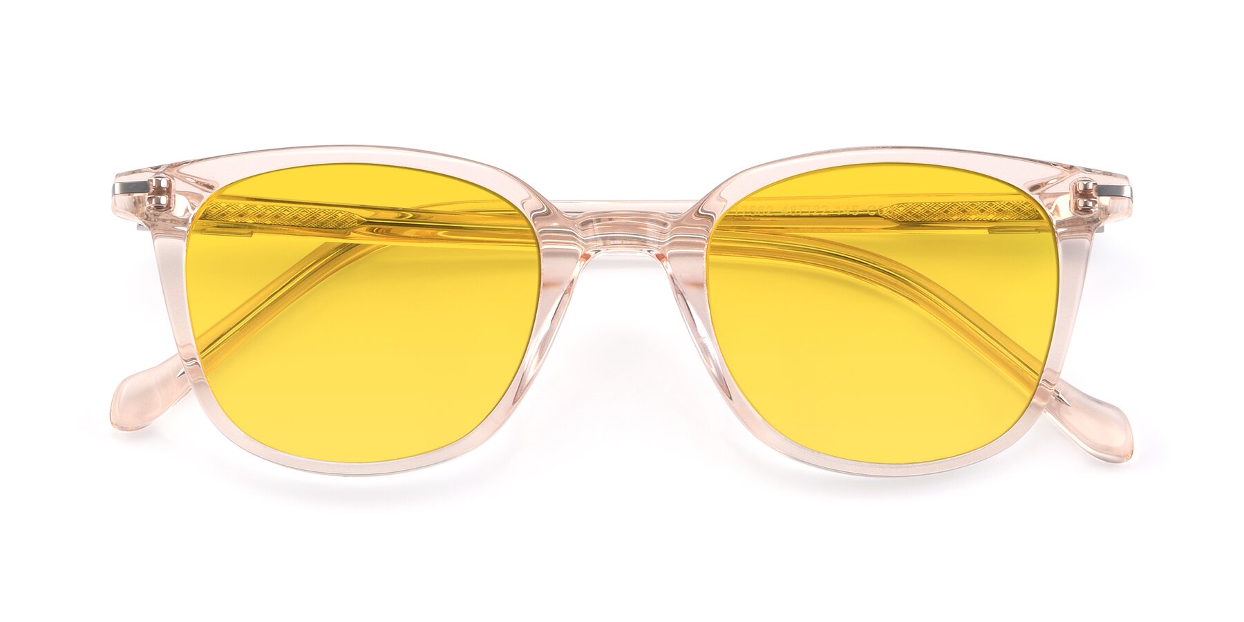 Folded Front of 17562 in Transparent Pink with Yellow Tinted Lenses