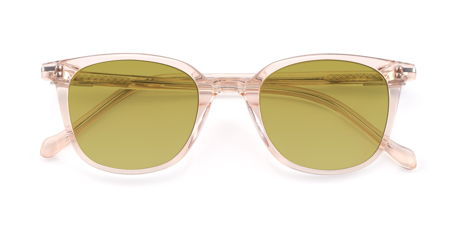Folded Front of 17562 in Transparent Pink with Champagne Tinted Lenses