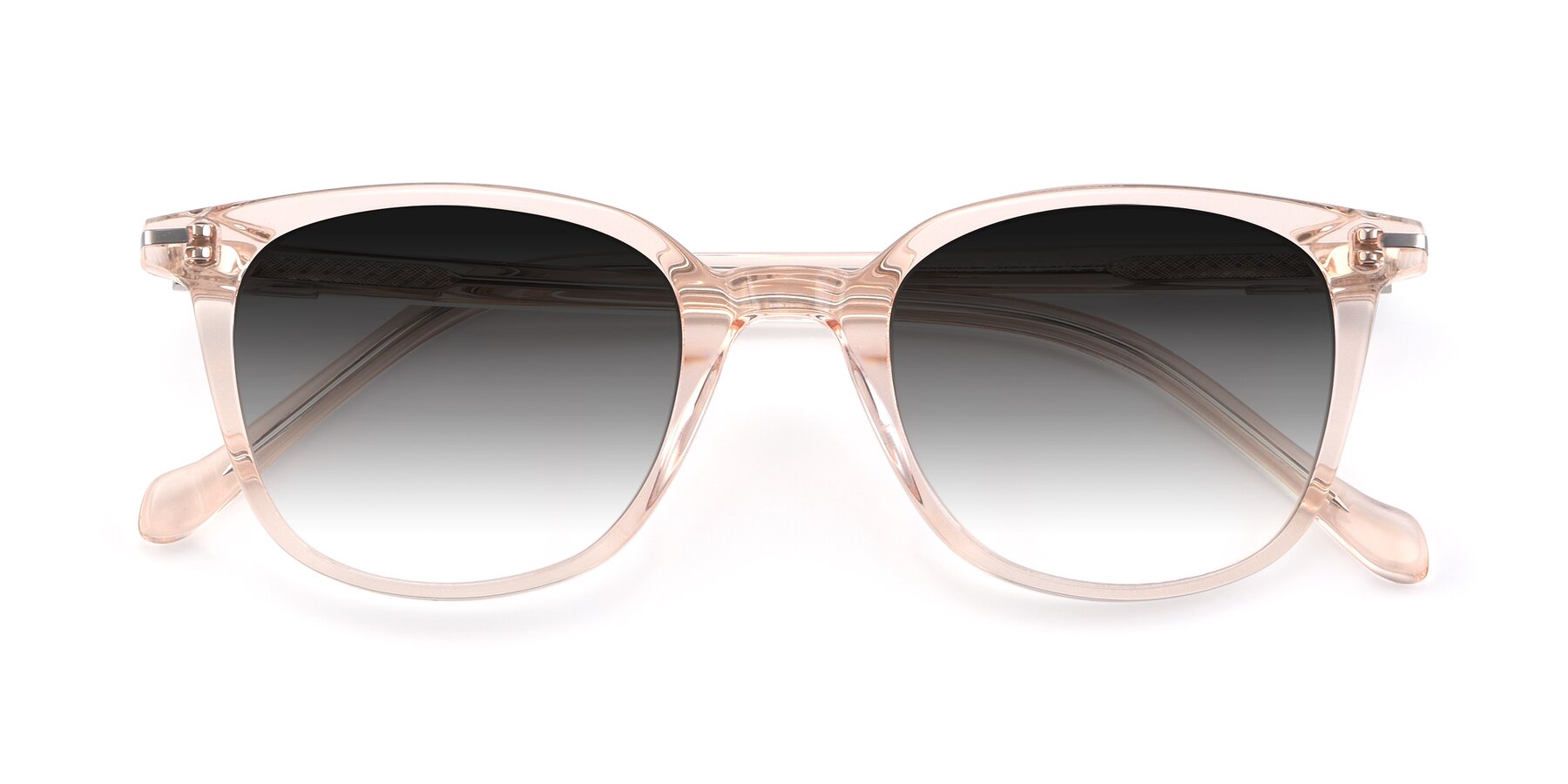 Folded Front of 17562 in Transparent Pink with Gray Gradient Lenses