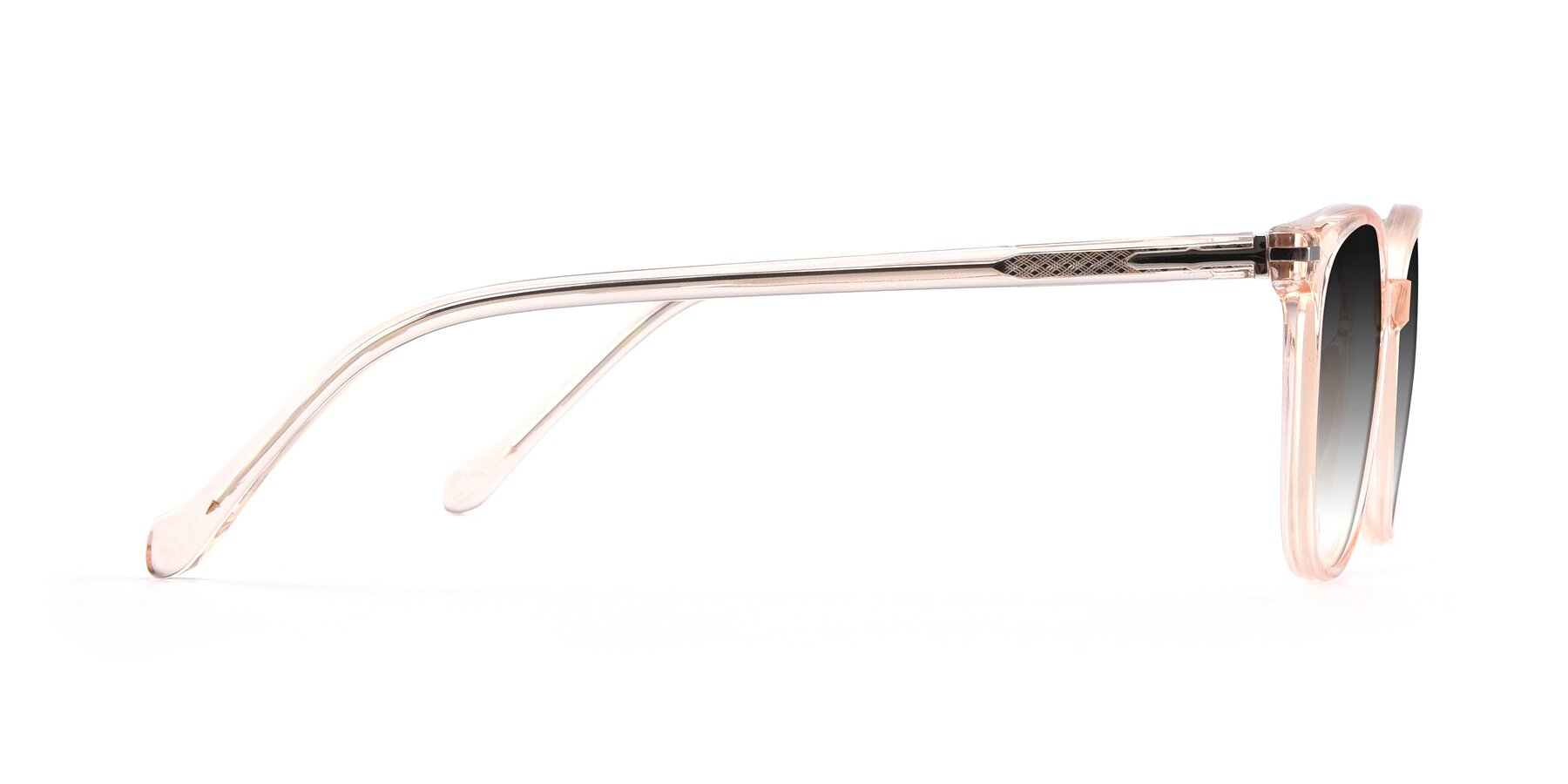 Side of 17562 in Transparent Pink with Gray Gradient Lenses