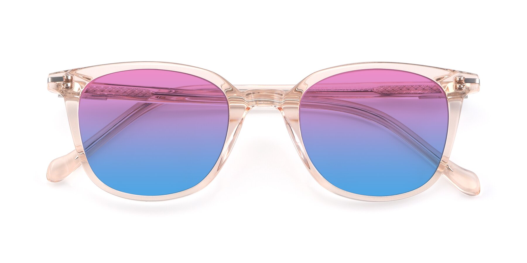 Folded Front of 17562 in Transparent Pink with Pink / Blue Gradient Lenses