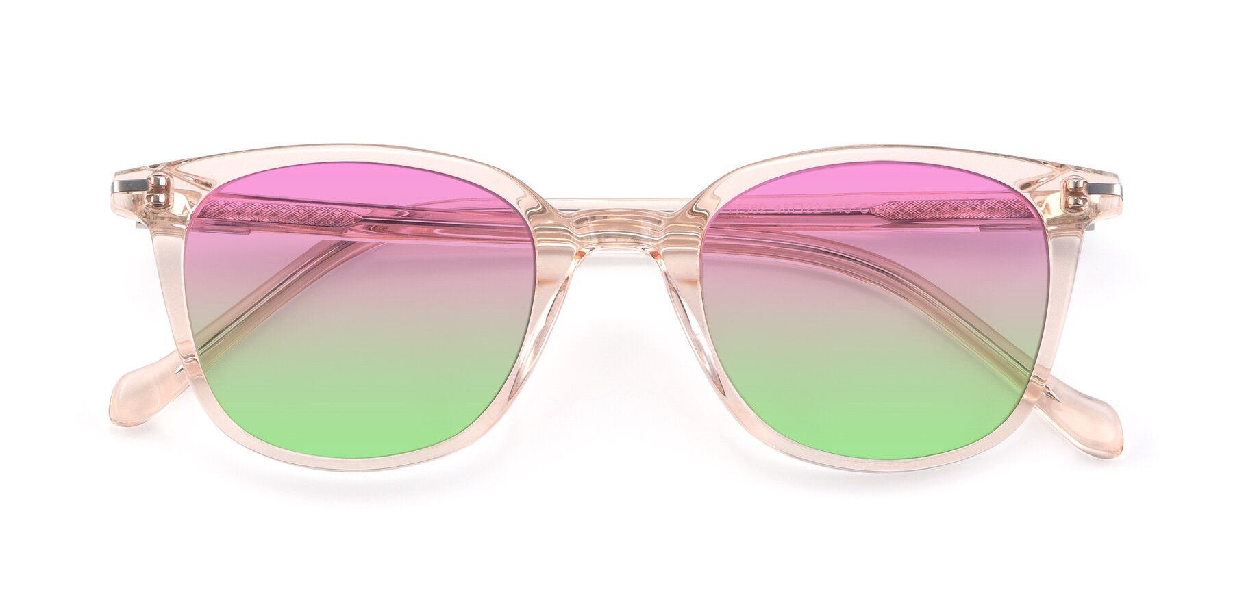 Folded Front of 17562 in Transparent Pink with Pink / Green Gradient Lenses