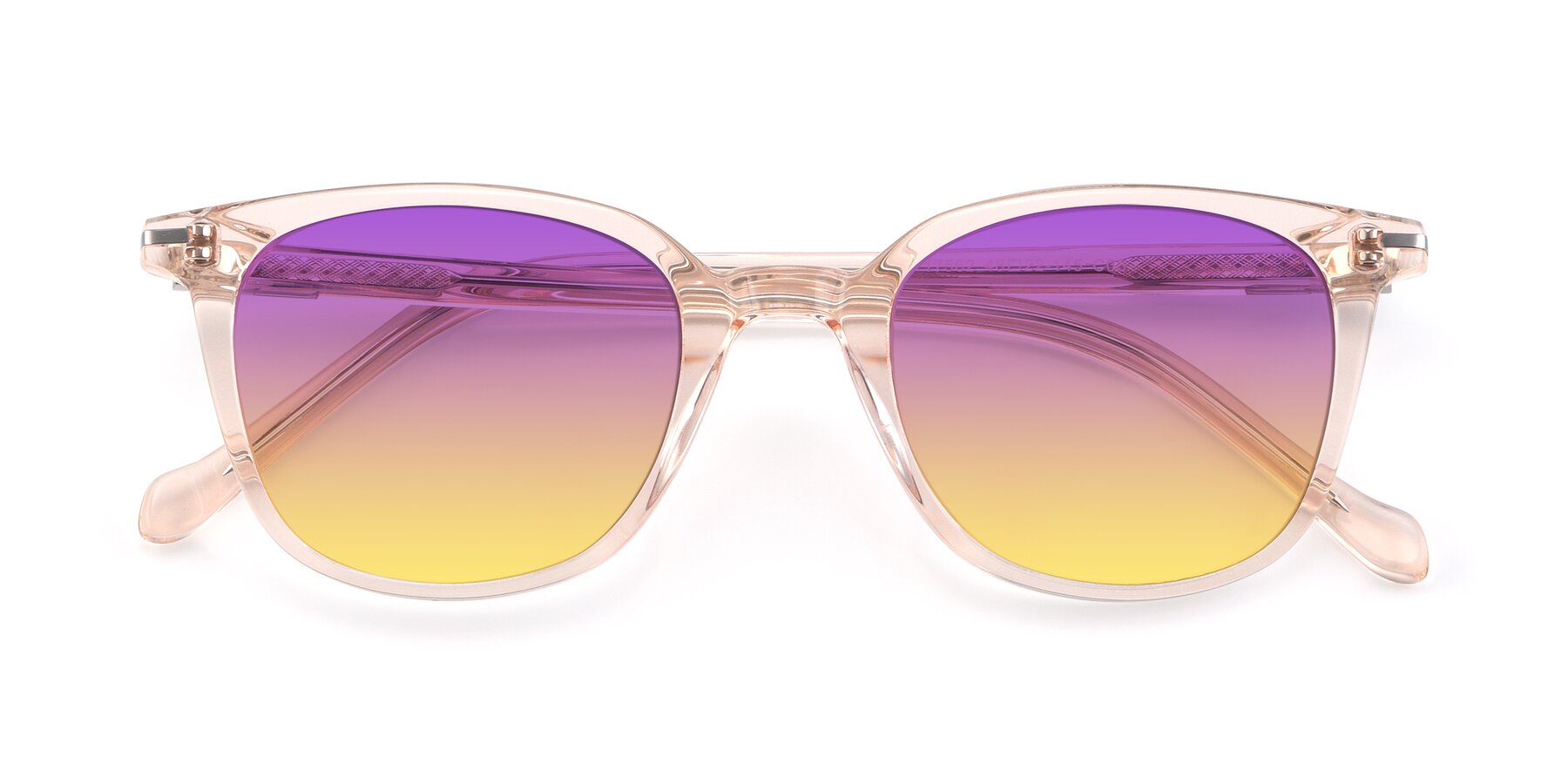 Folded Front of 17562 in Transparent Pink with Purple / Yellow Gradient Lenses