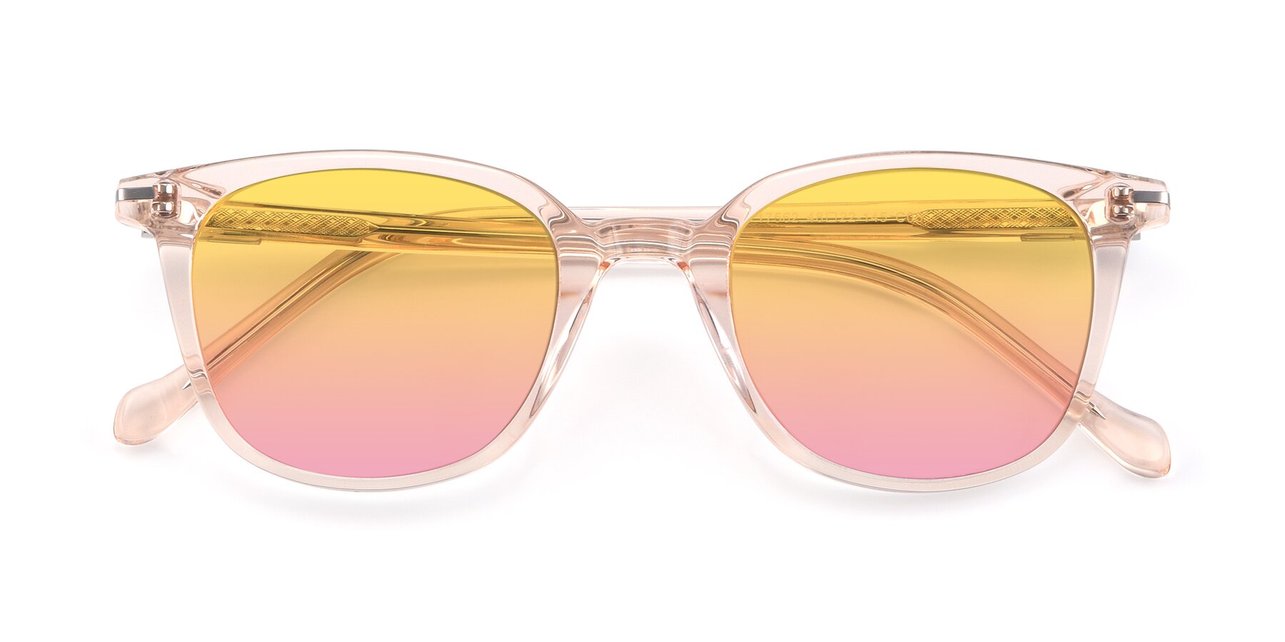Folded Front of 17562 in Transparent Pink with Yellow / Pink Gradient Lenses