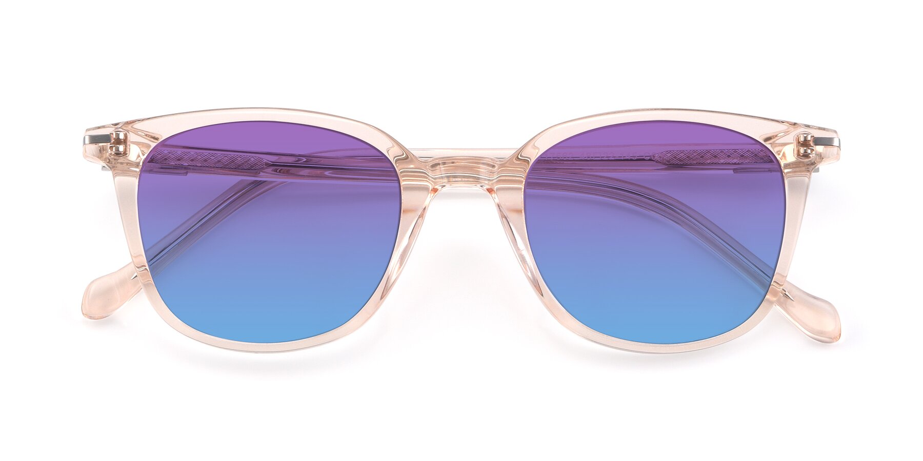 Folded Front of 17562 in Transparent Pink with Purple / Blue Gradient Lenses