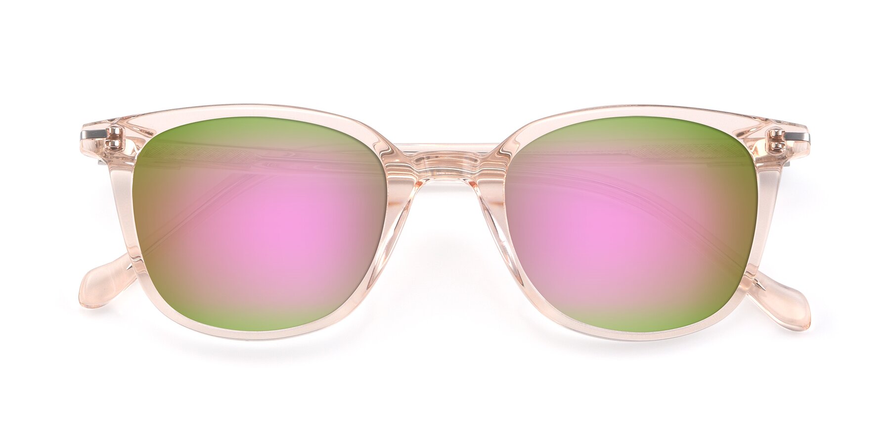 Folded Front of 17562 in Transparent Pink with Pink Mirrored Lenses