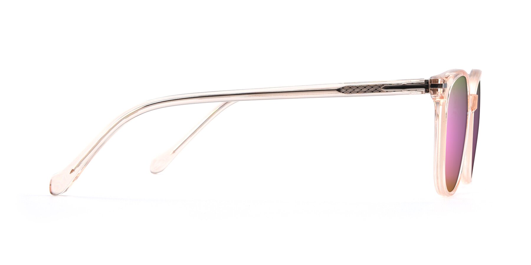 Side of 17562 in Transparent Pink with Pink Mirrored Lenses