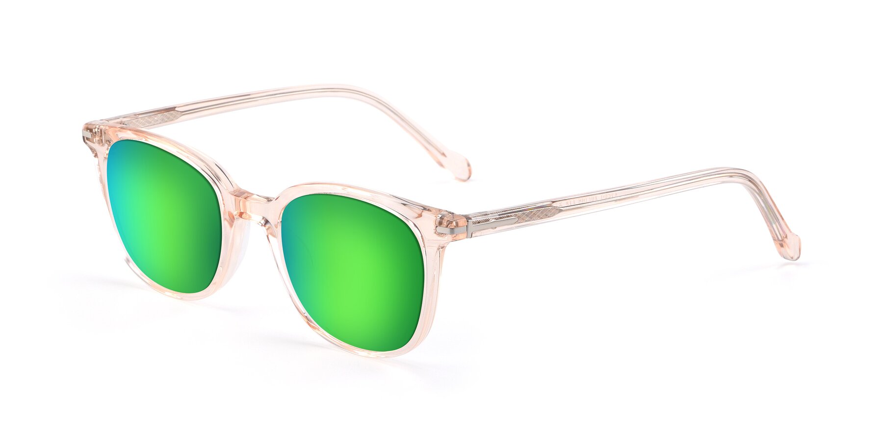 Angle of 17562 in Transparent Pink with Green Mirrored Lenses