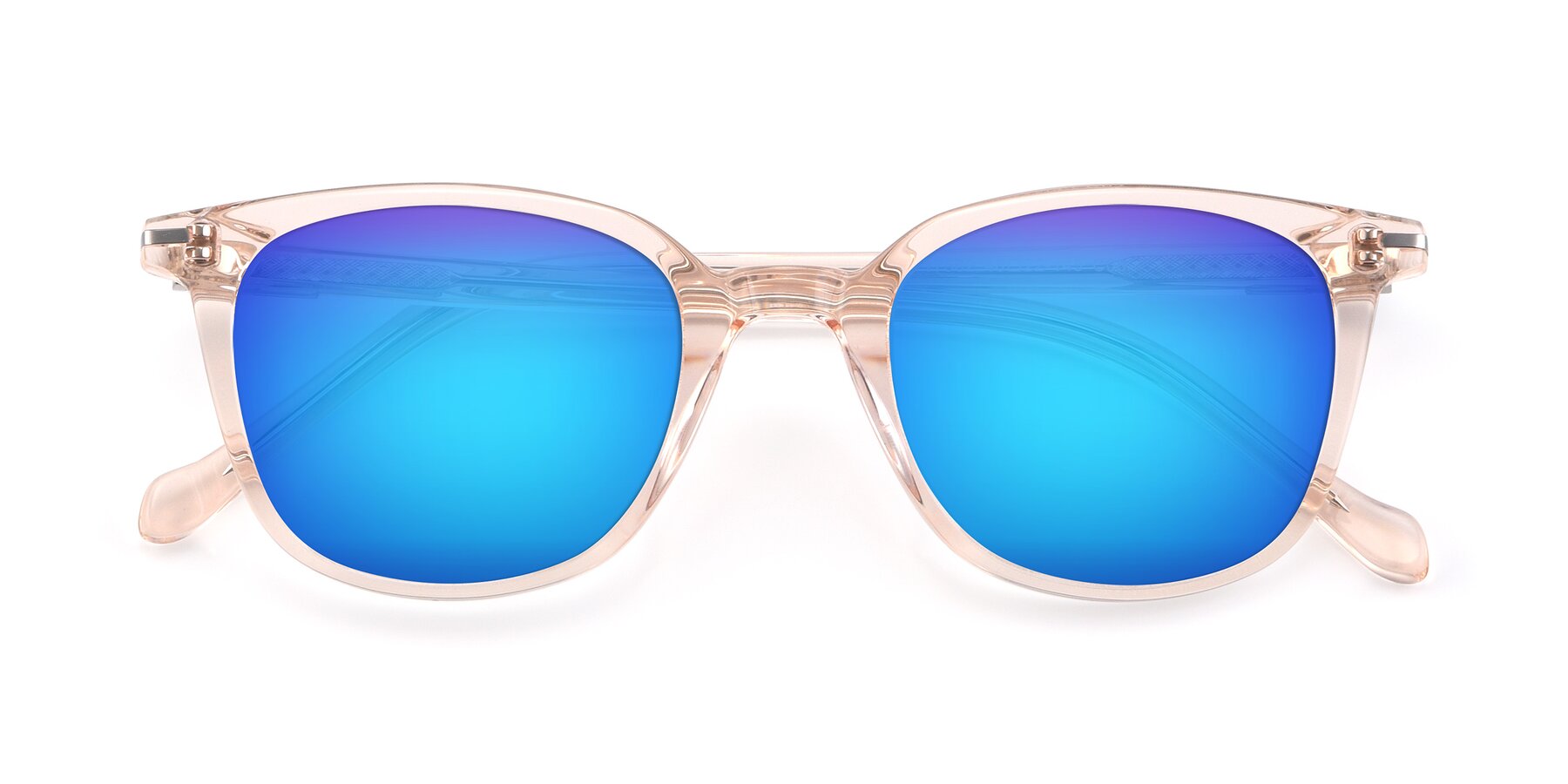 Folded Front of 17562 in Transparent Pink with Blue Mirrored Lenses