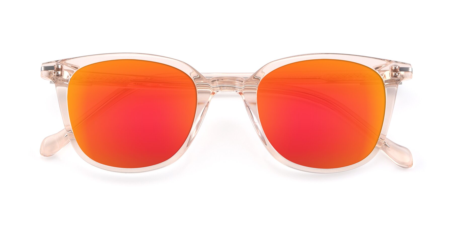 Folded Front of 17562 in Transparent Pink with Red Gold Mirrored Lenses