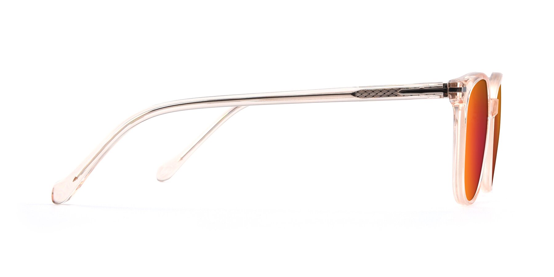 Side of 17562 in Transparent Pink with Red Gold Mirrored Lenses