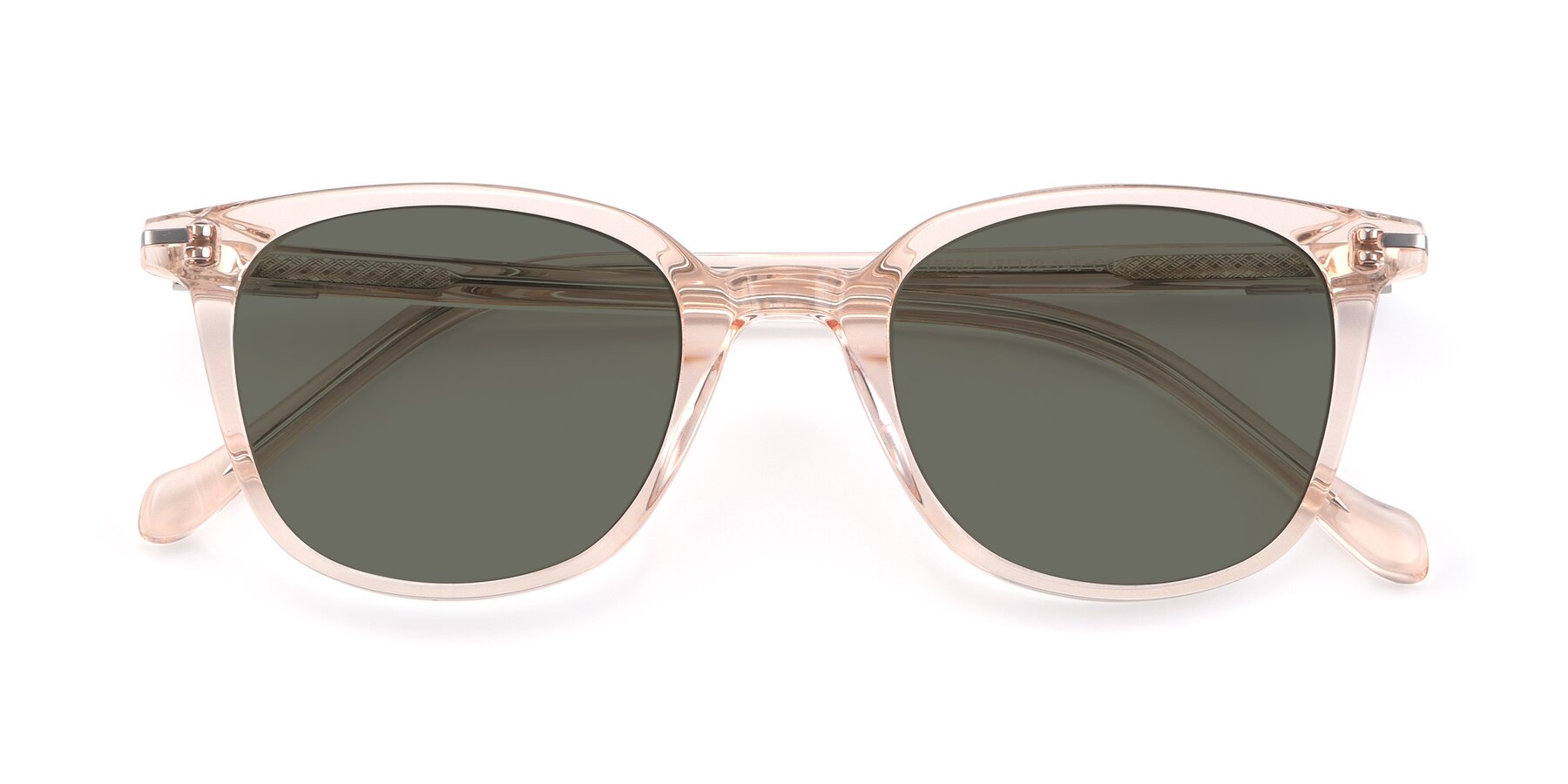 Folded Front of 17562 in Transparent Pink with Gray Polarized Lenses