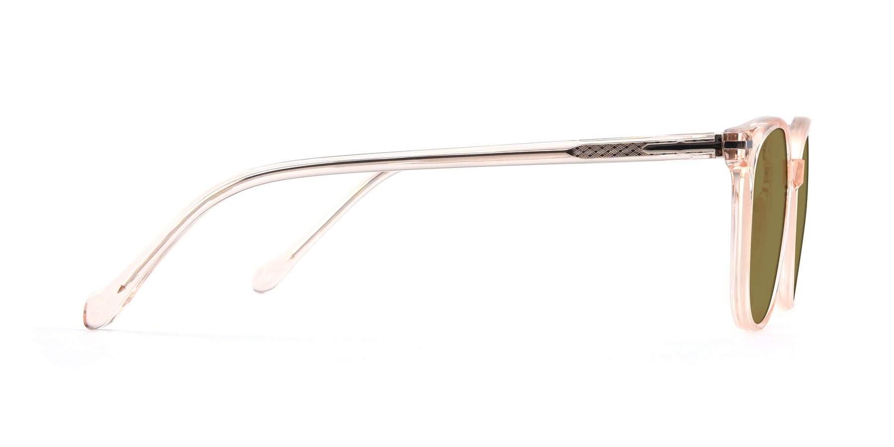 Side of 17562 in Transparent Pink with Brown Polarized Lenses