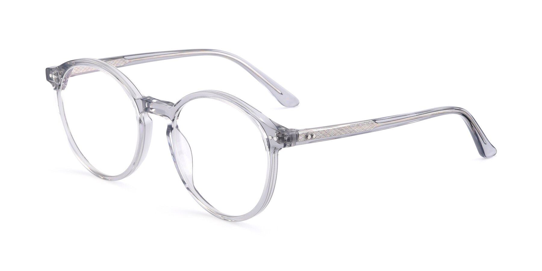 Angle of 17571 in Transparent Grey with Clear Reading Eyeglass Lenses