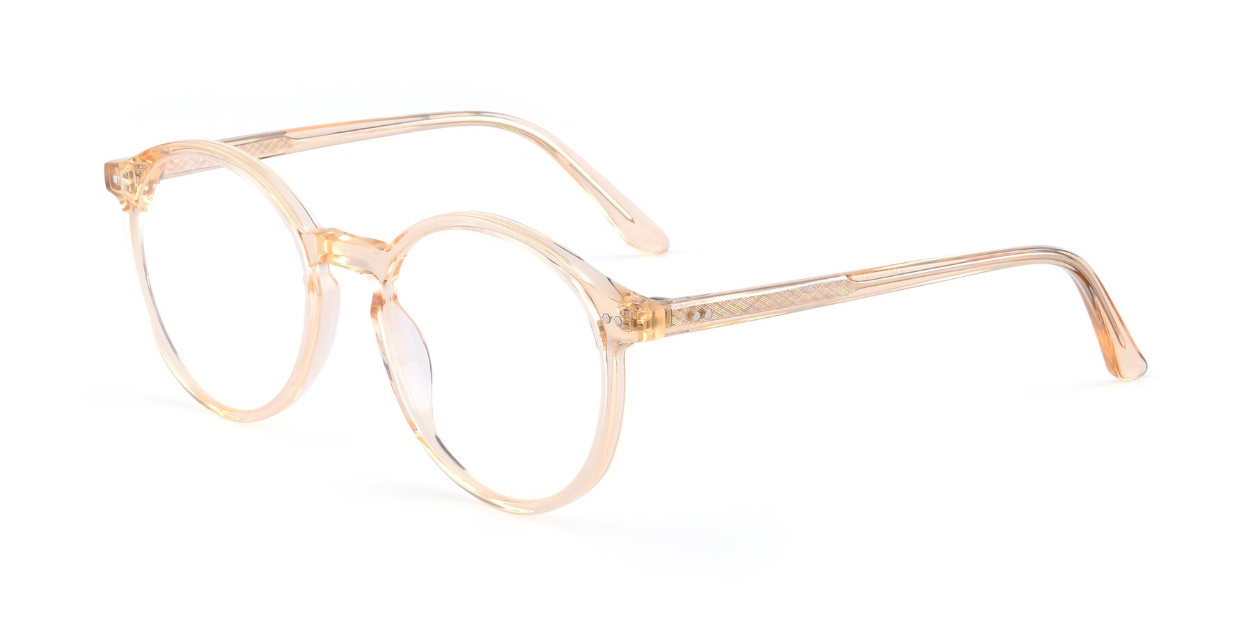 Angle of 17571 in Transparent Caramel with Clear Reading Eyeglass Lenses